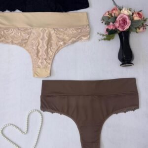 calcinha tanga com pala alta e renda