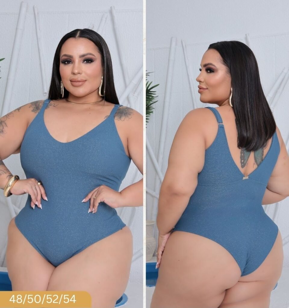 maio body em tecido texturizado com brilho