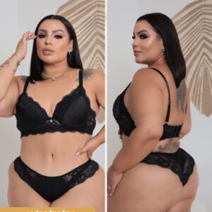 conjunto de cetim plus size do 48 ao 54 preto e no vermelho