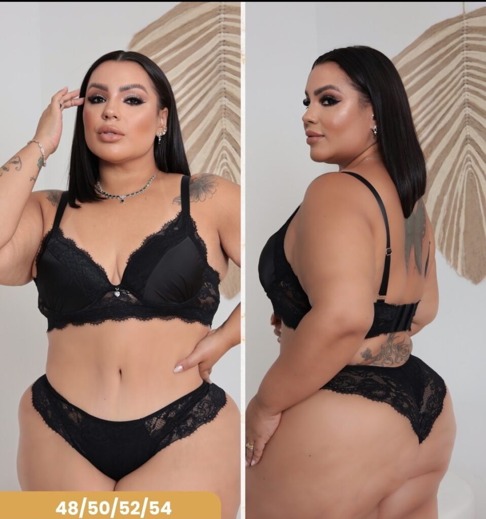 conjunto de cetim plus size do 48 ao 54 preto e no vermelho
